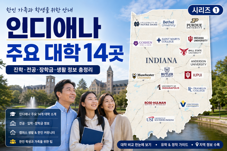인디애나 주요 대학 14곳 — 한인 가족과 학생을 위한 안내