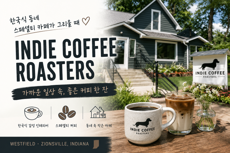 Indie Coffee Roasters 카멜 — 한국식 동네 스페셜티 카페가 그리울 때 가는 곳 (Main St. · North End)