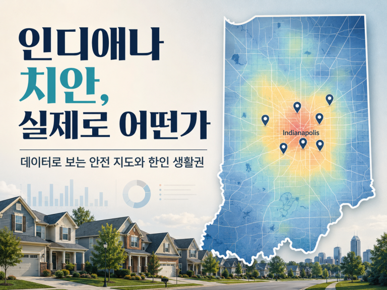 인디애나 치안, 실제로 어떤가 — 데이터로 보는 안전 지도와 한인 생활권