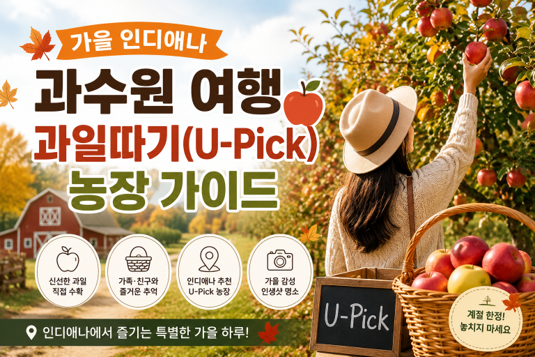 가을 인디애나 과수원 여행 : 과일따기(U-Pick) 농장 가이드