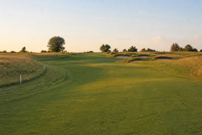 Trophy Club Golf Course 시그니처 18번 홀 페어웨이 Lebanon Indiana Tim Liddy 링크스 디자인