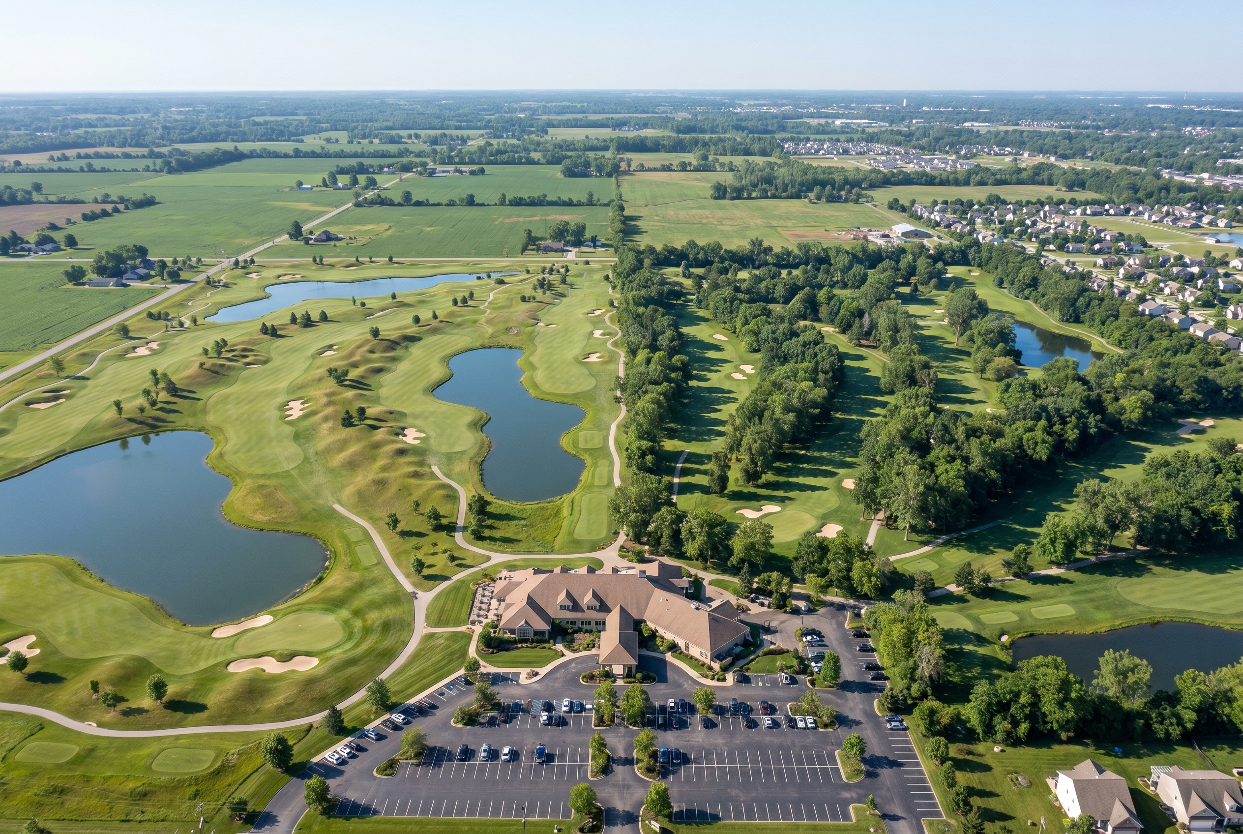 Pebble Brook Golf Club 36홀 항공 뷰 North South 코스 노블스빌 인디애나 햄프턴 카운티