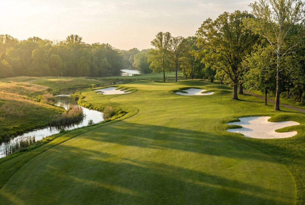 Prairie View Golf Club 카멜 인디애나 White River 강변 시그니처 홀 Robert Trent Jones Jr 설계