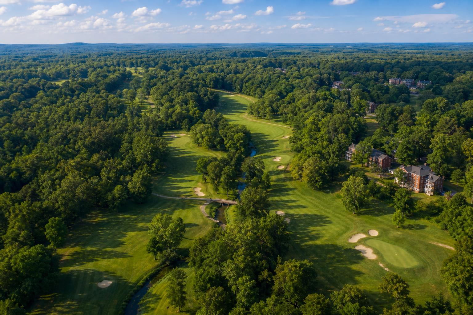 The Fort Golf Course 항공 뷰 Fort Harrison State Park 페어웨이 인디애나폴리스 Pete Dye Tim Liddy