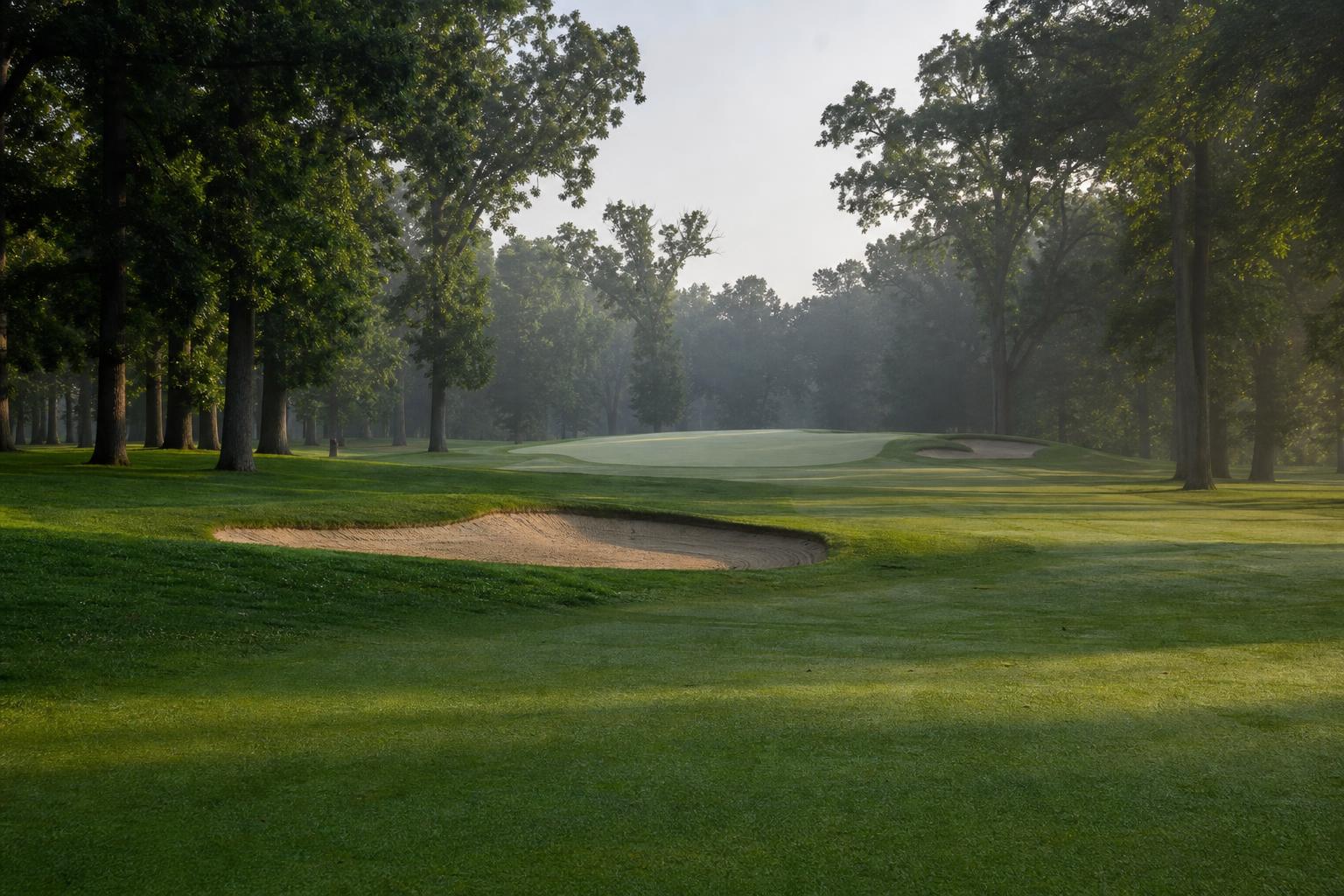 The Fort 페어웨이에서 elevated 그린 바라보는 한국 골퍼 시점 Pete Dye Indianapolis Indiana 11번 홀 par 5