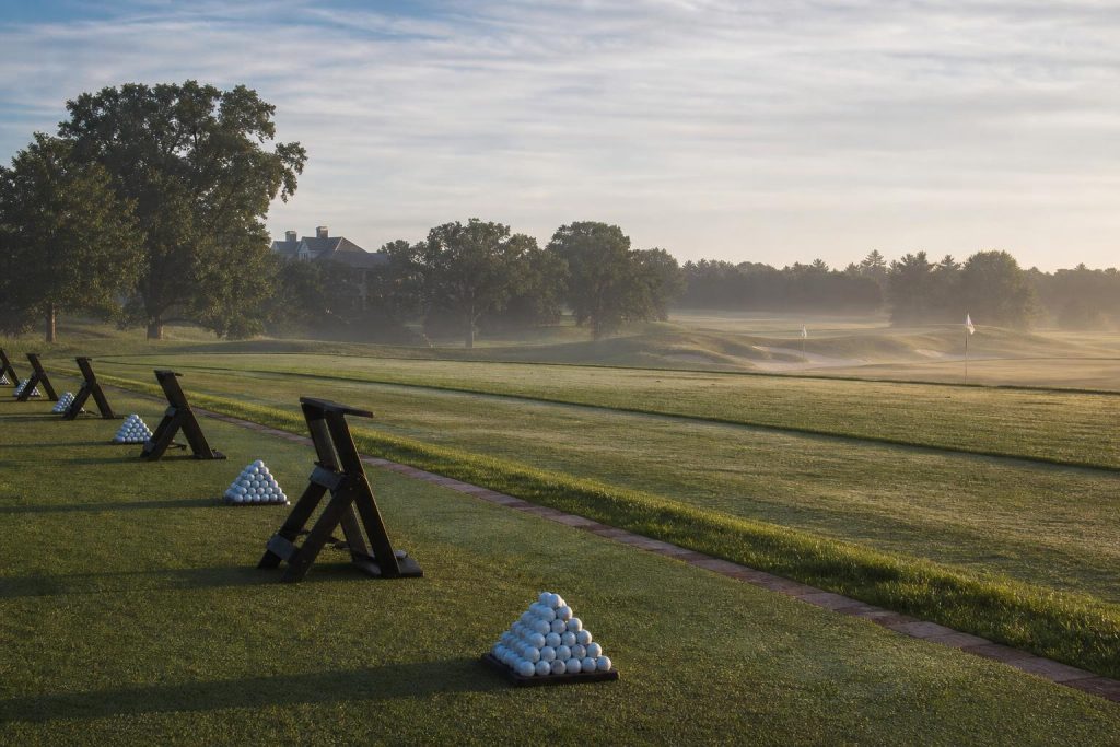 Crooked Stick 이른 아침 연습장 카멜 사립 골프 클럽 Pete Dye Indiana