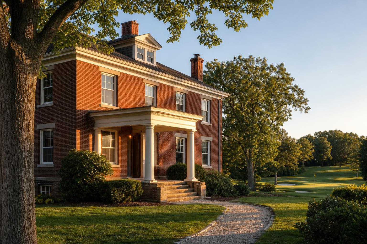 The Fort Golf Course 클럽하우스 옛 Fort Benjamin Harrison 장교 사택 historic Officer Home Indianapolis Indiana State Park
