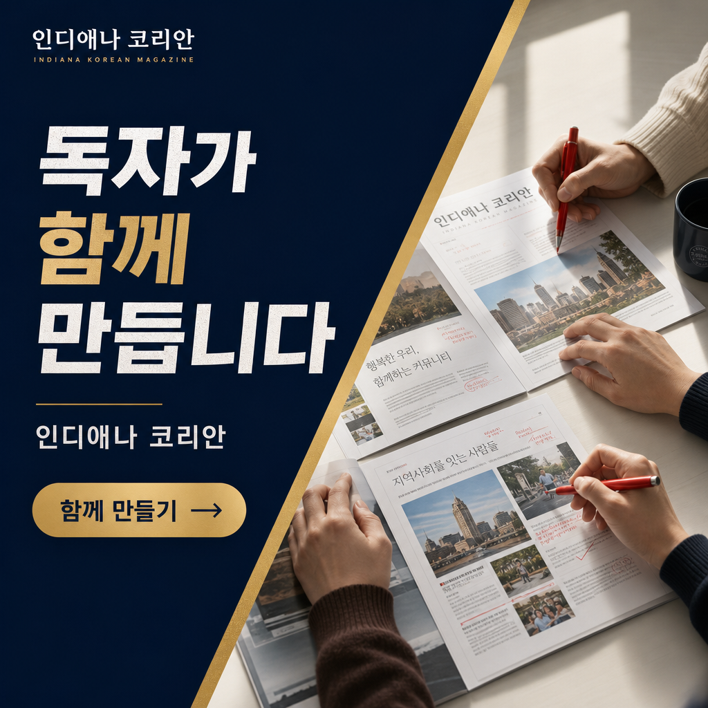 독자가 함께 만듭니다 — 인디애나 코리안 — 함께 만들기 →