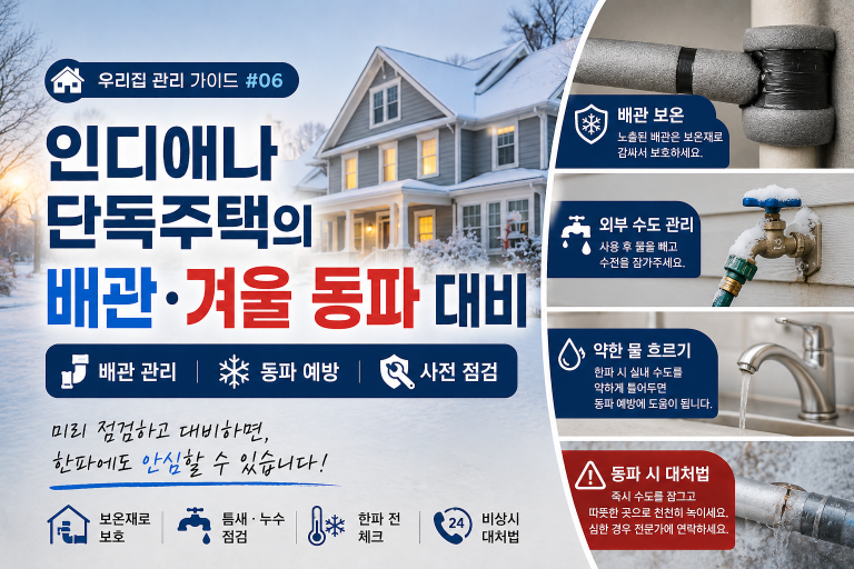 [우리집 관리 가이드 #06] 인디애나 단독주택의 배관·겨울 동파 대비