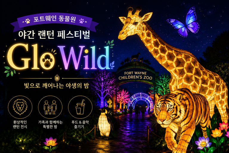 5월 31일 마감! 포트웨인 동물원 야간 랜턴 페스티벌 “Glo Wild” — 봄이 가기 전 꼭 가봐야 할 곳