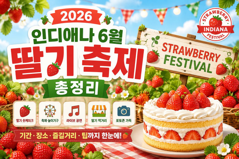 2026 인디애나 6월 딸기 축제 총정리 — 딸기 숏케이크 가족 나들이