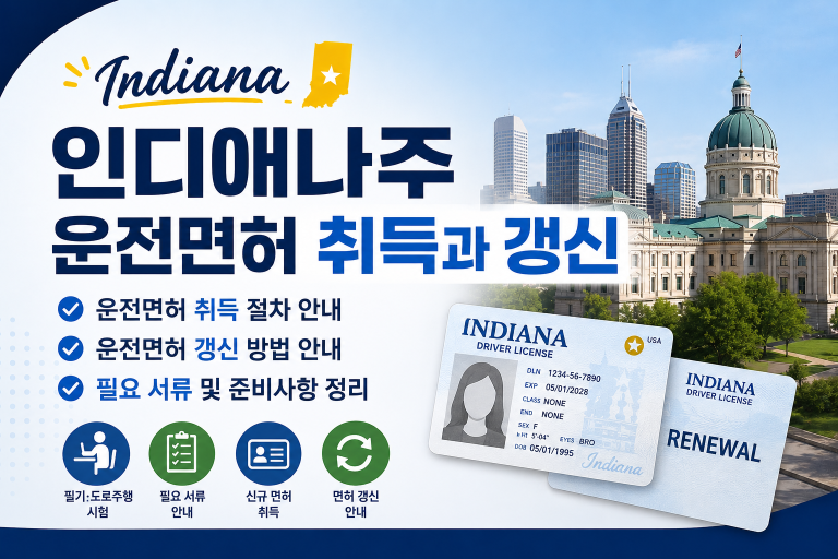 인디애나 운전면허 취득과 갱신