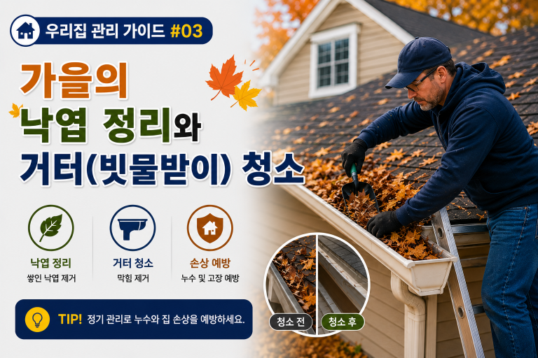 [우리집 관리 가이드 #03] 가을의 낙엽 정리와 거터(빗물받이) 청소
