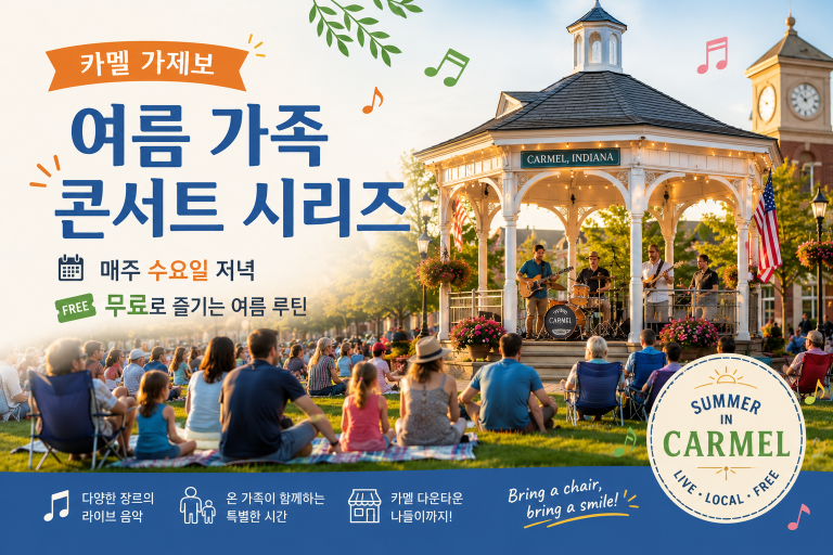 카멜 가제보 여름 가족 콘서트 시리즈 — 매주 수요일 저녁, 무료로 즐기는 여름 루틴