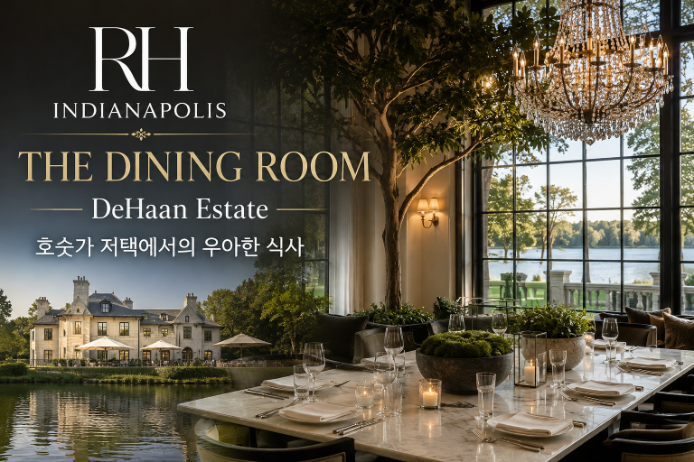 RH Indianapolis, The Dining Room — DeHaan Estate 호숫가 저택