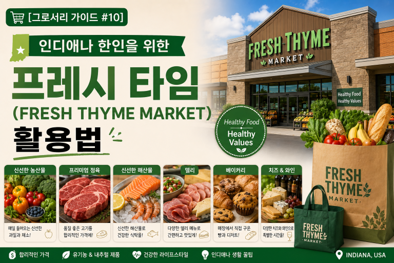 [그로서리 가이드 #10] 인디애나 한인을 위한 프레시 타임(Fresh Thyme Market) 활용법
