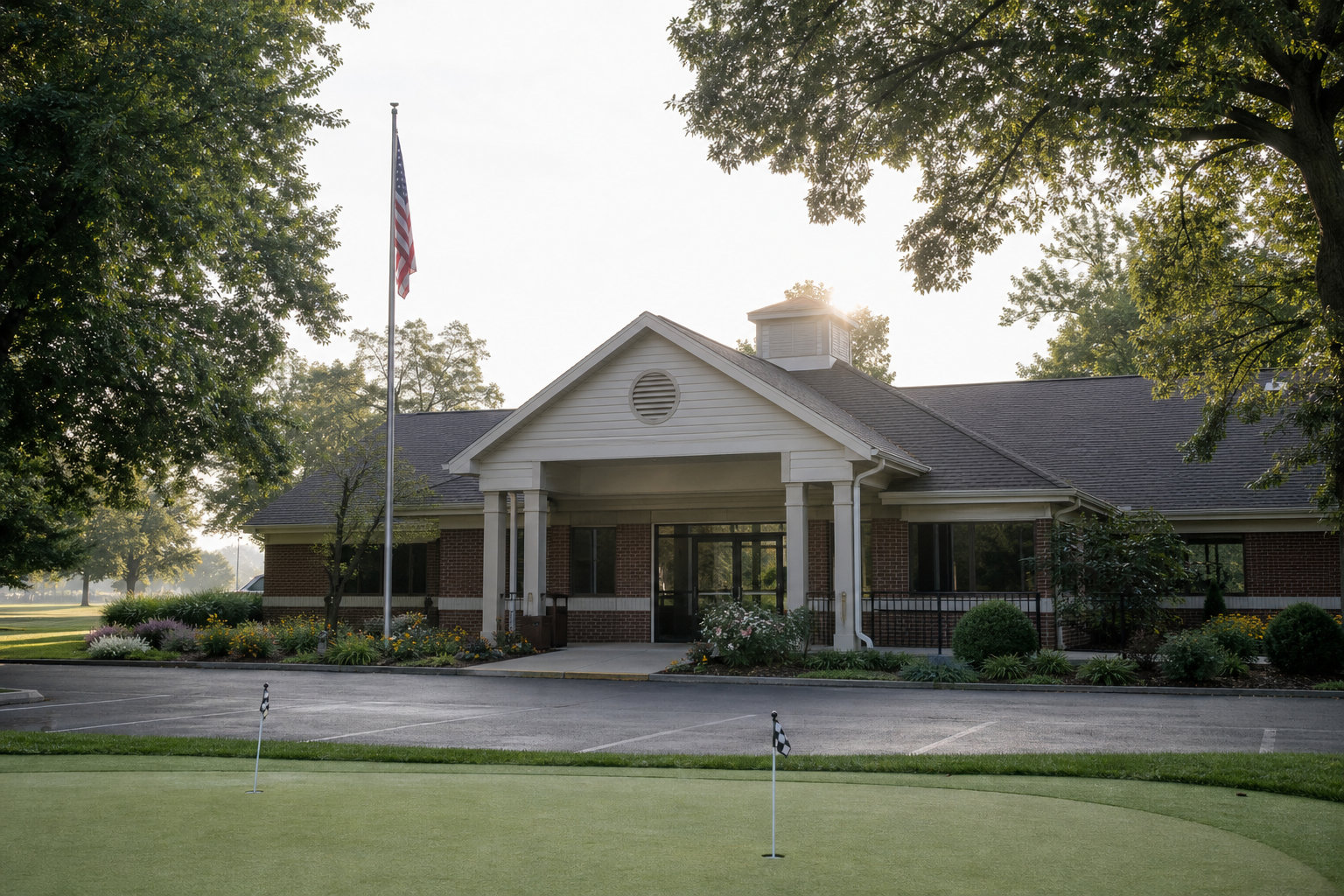 South Grove 클럽하우스 인디애나폴리스 시영 brick 1989 Riverside Park South Grove clubhouse Indianapolis Indiana
