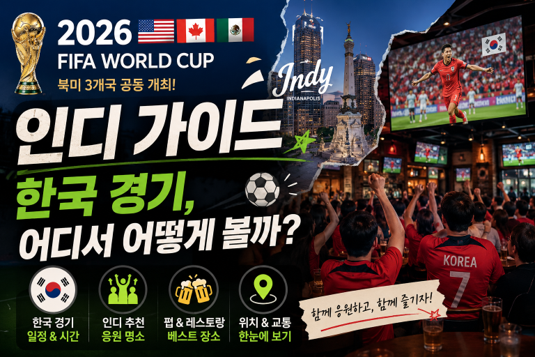 2026 월드컵 인디 가이드 — 한국 경기, 어디서 어떻게 볼까