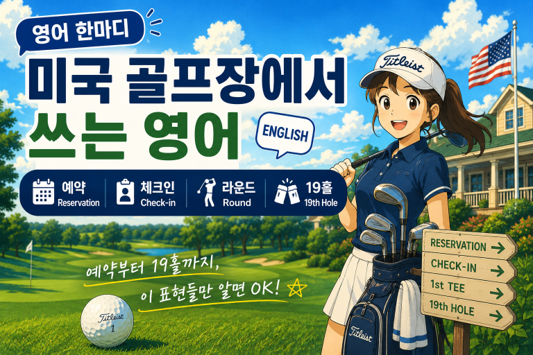 [영어 한마디] 미국 골프장에서 쓰는 영어 — 예약·체크인·라운드·19홀까지