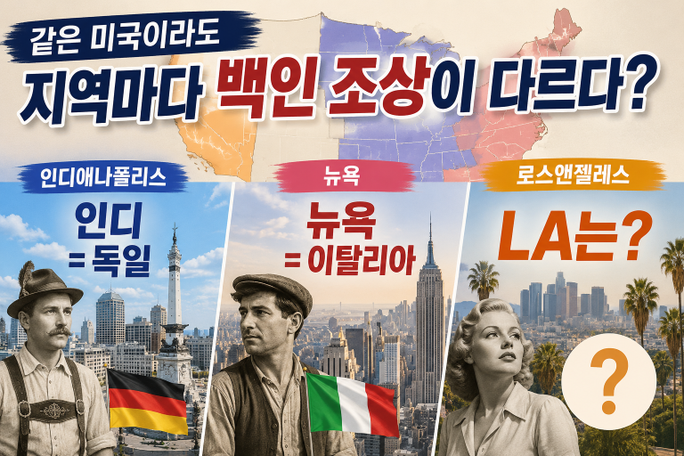 미국 지역마다 백인 조상이 다르다? — 인디는 독일, 뉴욕은 이탈리아, LA는…