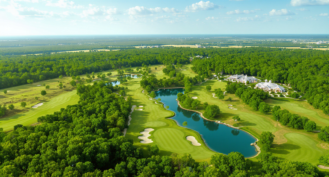 Champions Pointe Golf Club 항공 뷰 조이시아 페어웨이 워터 해저드 헨리빌 인디애나 루이빌 근처 Champions Pointe aerial view Henryville Indiana near Louisville