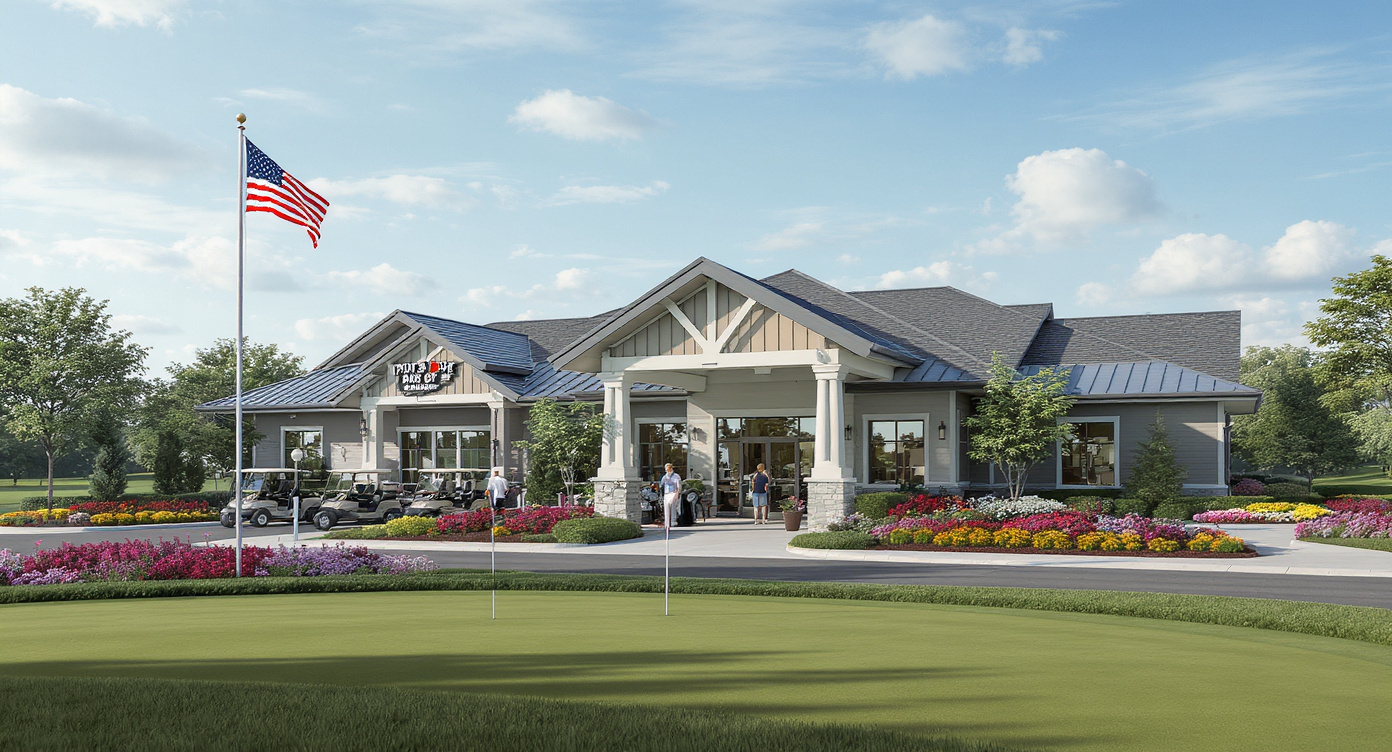 Champions Pointe Golf Club 클럽하우스 The Pointe 레스토랑 프로샵 헨리빌 인디애나 Champions Pointe Golf Club clubhouse restaurant Henryville Indiana
