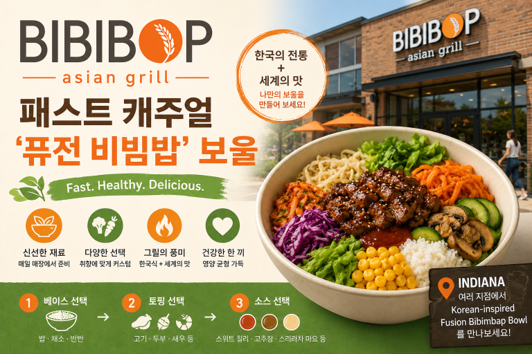 BIBIBOP Asian Grill — 퍼듀 웨스트 라파엣에도 문 연 ‘퓨전 비빔밥’ 보울