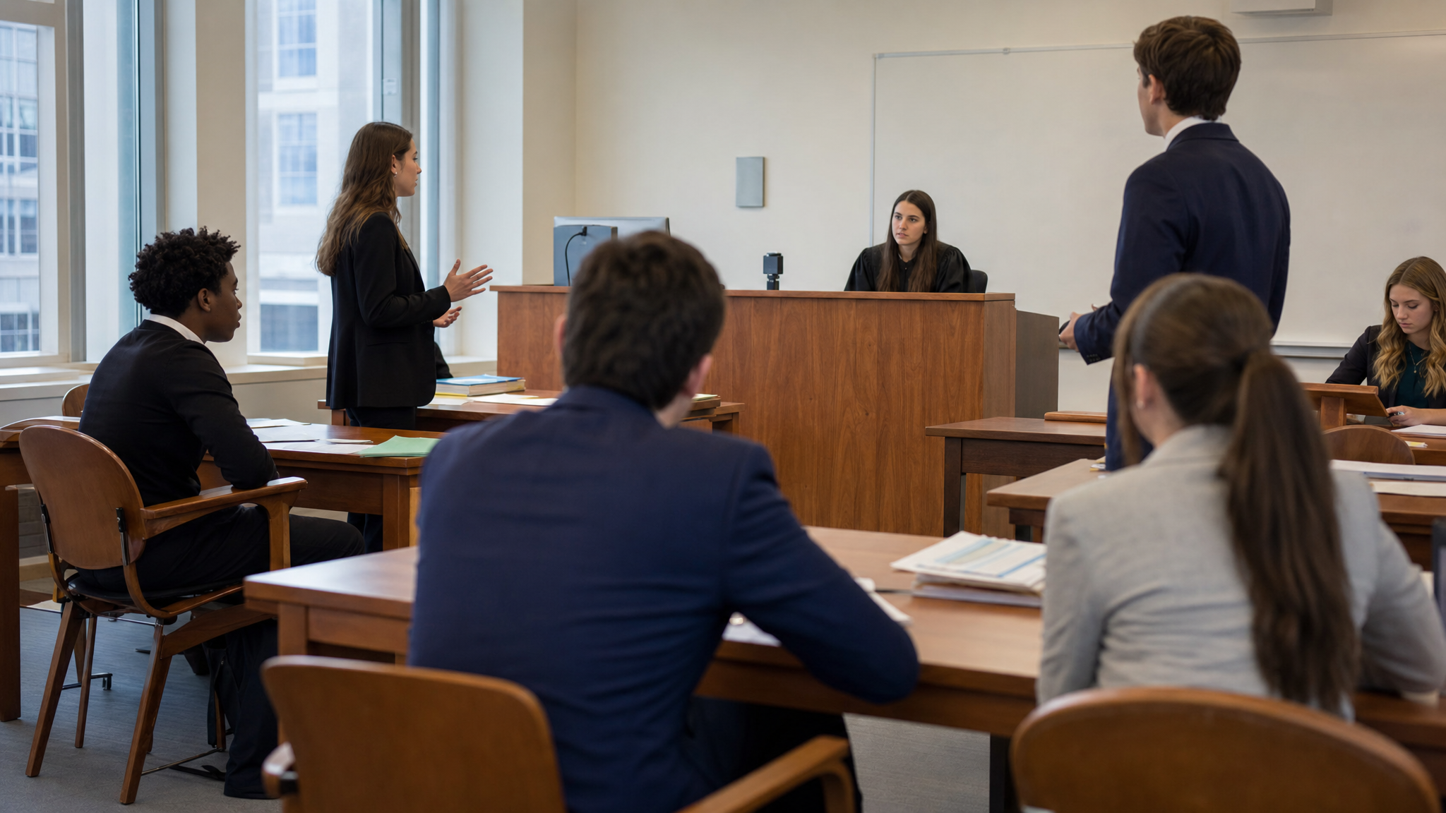 인디애나폴리스 법률 특화 차터스쿨 모의재판 수업 / Legal Prep Charter Academy moot trial class in Indianapolis