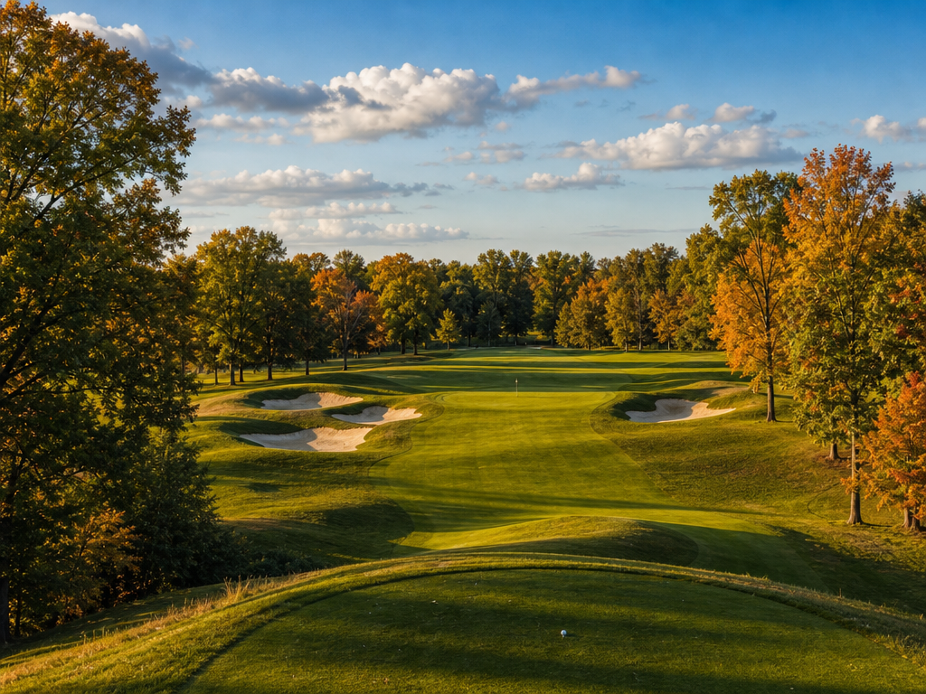 The Legends Golf Club Jim Fazio 27홀 챔피언십 페어웨이 가을 광경 Franklin Indiana The Legends Golf Club Franklin Indiana