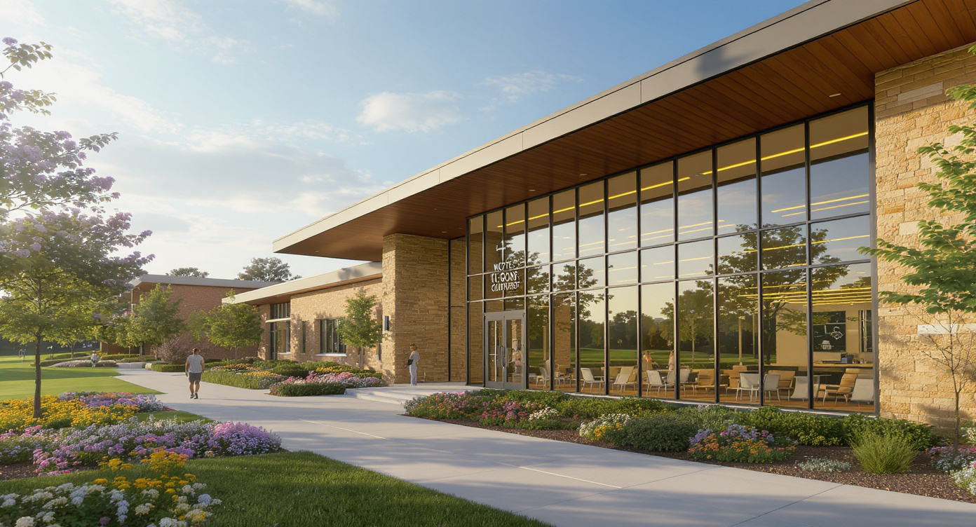 Warren Golf Course Notre Dame 클럽하우스 노트르담 대학교 사우스 벤드 인디애나 Warren Golf Course clubhouse University of Notre Dame South Bend Indiana