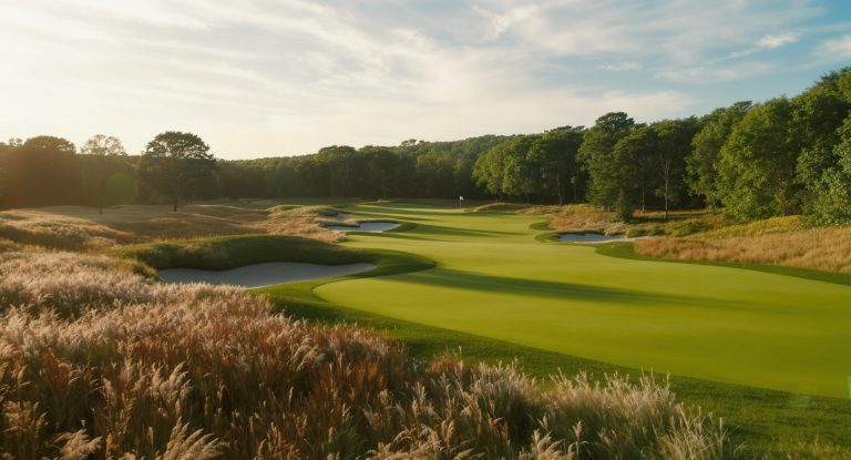 Warren Golf Course Notre Dame 링크스 스타일 페스큐 페어웨이 Coore Crenshaw 설계 사우스 벤드 인디애나 Warren Golf Course Notre Dame links fescue fairway Coore Crenshaw South Bend Indiana