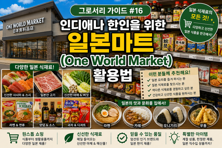 [그로서리 가이드 #16] 인디애나 한인을 위한 일본마트(One World Market) 활용법