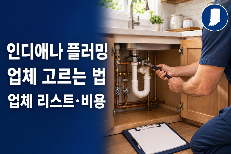 인디애나 플러밍(배관) 업체 고르는 법 — 업체 리스트·비용