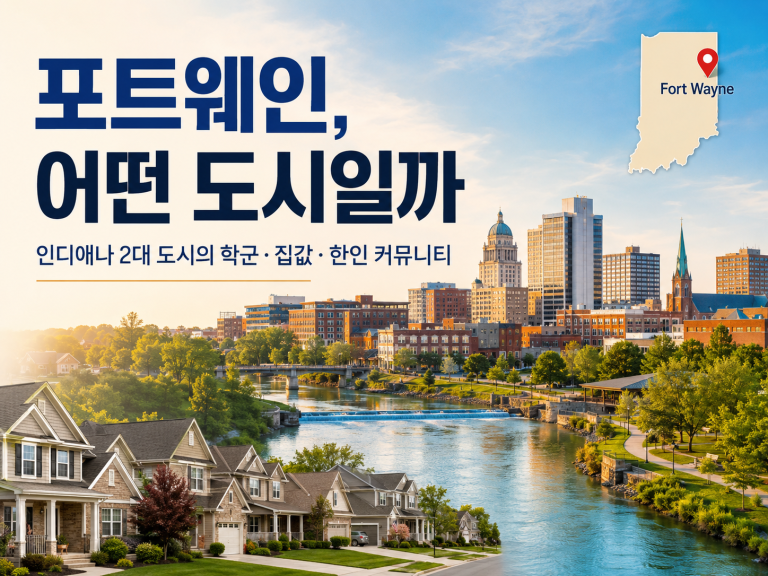 포트웨인, 어떤 도시일까 — 인디애나 2대 도시의 학군·집값·한인 커뮤니티