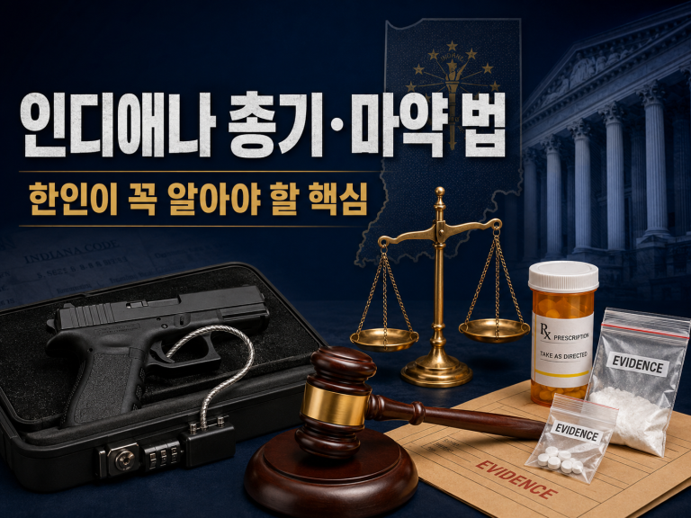 인디애나 총기·마약 법, 한인이 꼭 알아야 할 핵심 — 특히 비자·영주권이라면