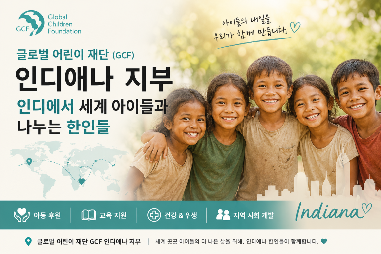 글로벌 어린이 재단(GCF) 인디애나 지부 — 인디에서 세계 아이들과 나누는 한인들