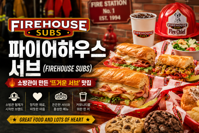 파이어하우스 서브(Firehouse Subs) — 소방관이 만든 ‘뜨거운 서브’ 맛집