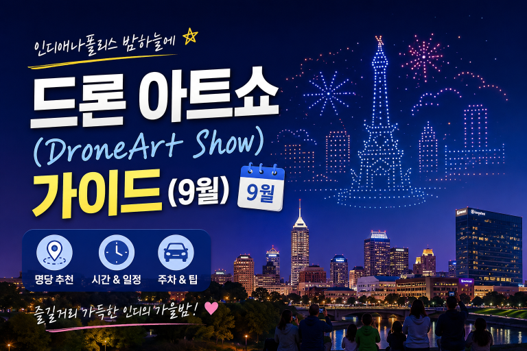 인디애나폴리스 밤하늘에 해리포터 — 드론 아트쇼(DroneArt Show) 가이드 (9월)