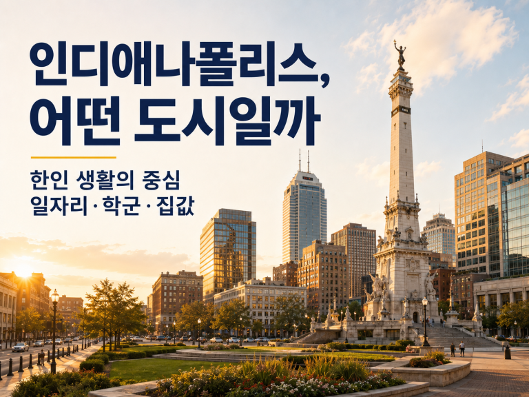 인디애나폴리스, 어떤 도시일까 — 한인 생활의 중심, 일자리·학군·집값