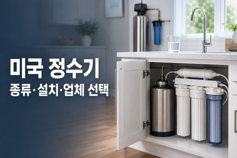 미국 정수기 종류, 설치 방법과 믿을 만한 업체 고르는 법
