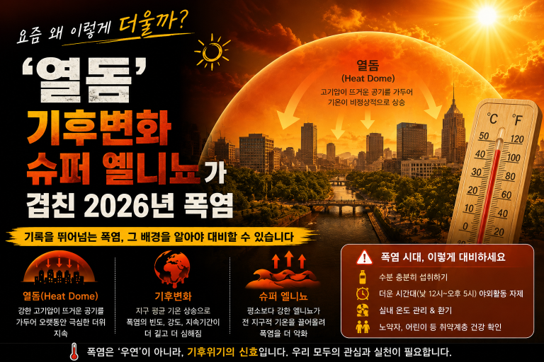 요즘 왜 이렇게 더울까 — ‘열돔’·기후변화·슈퍼 엘니뇨가 겹친 2026년 폭염