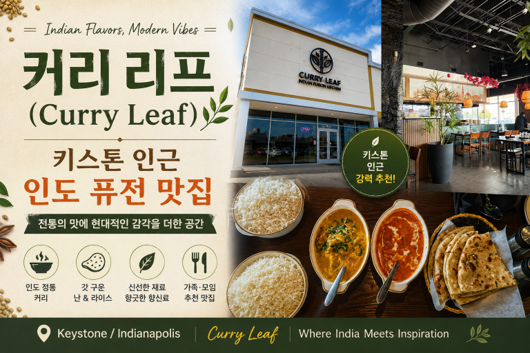 커리 리프(Curry Leaf) — 키스톤 인근 인도 퓨전 맛집 (도사·비리야니·인도식 중식)